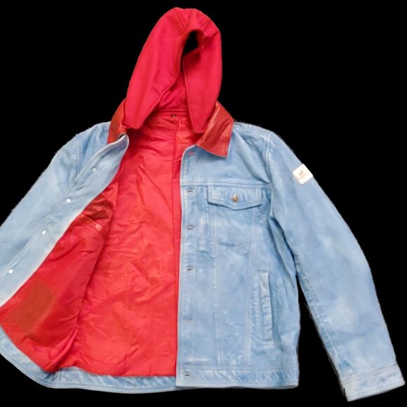 AMJ Lloyd Denim Style  Leather Jacket - Picture 6 of 6